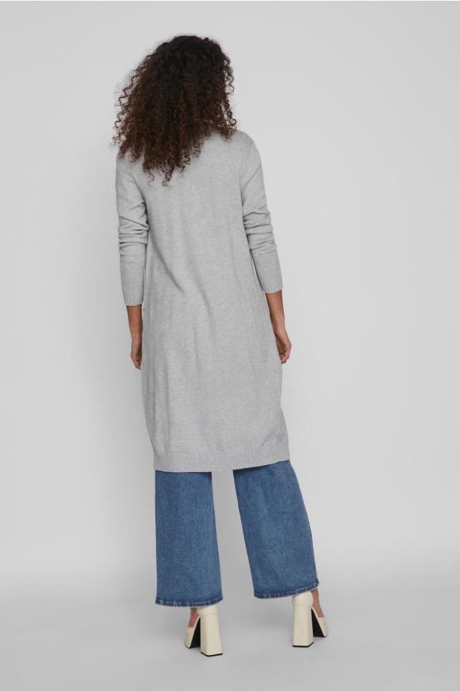 VIRIL LONG L/S KNIT CARDIGAN - NOO 14042770 Light Grey Melange